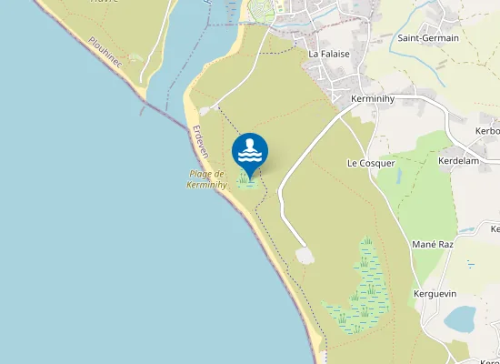 Map of Plage de Kerminihy