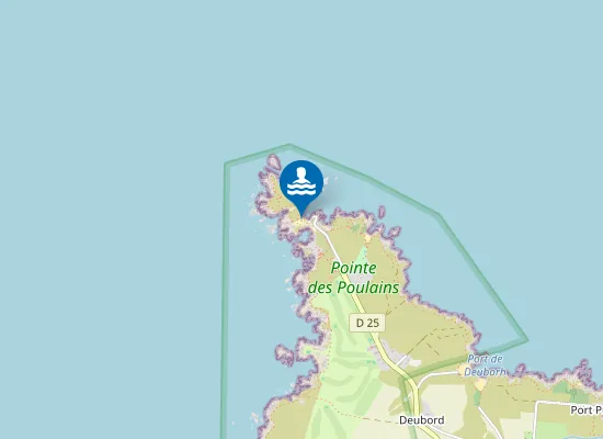 Map of Plage des Poulains