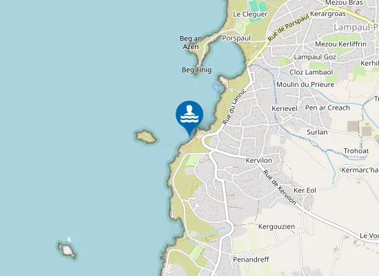 Map of Plage de Porskuidig