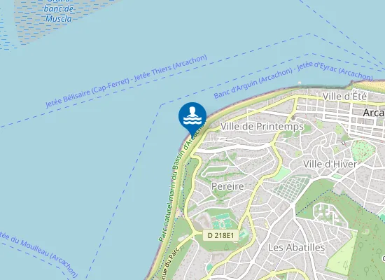 Map of Plage Péreire