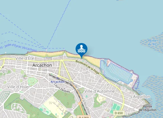 Map of Plage d'Eyrac