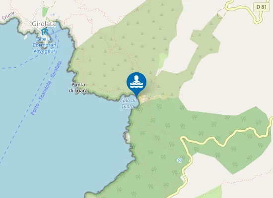 Map of Cala di Tuara