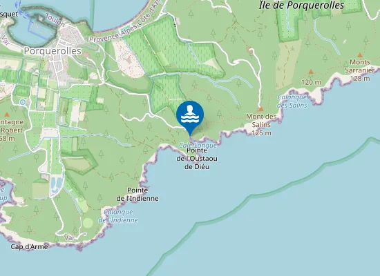 Map of Calanque de l'Oustaou de Diéu