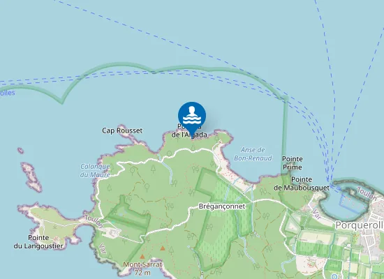 Map of Plage de l'Aigadon