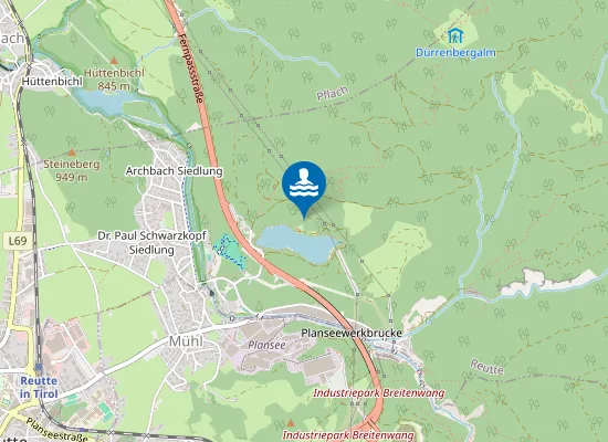 Map of URISEE, BADEANSTALT