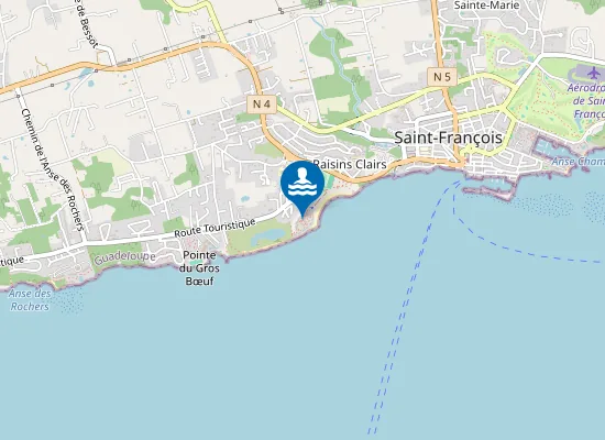 Map of Plage des Raisins Clairs