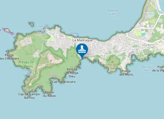 Map of Plage Des Darboussières