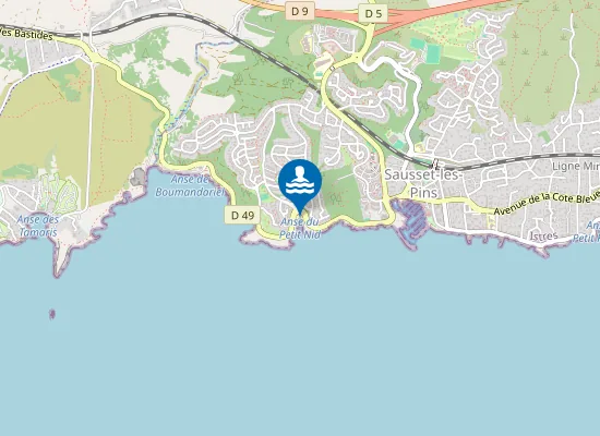 Map of Plage Rives d'Or