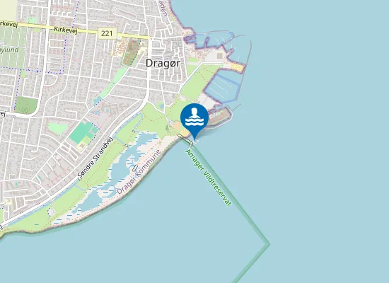 Map of DRAGØR SØBAD, NORD