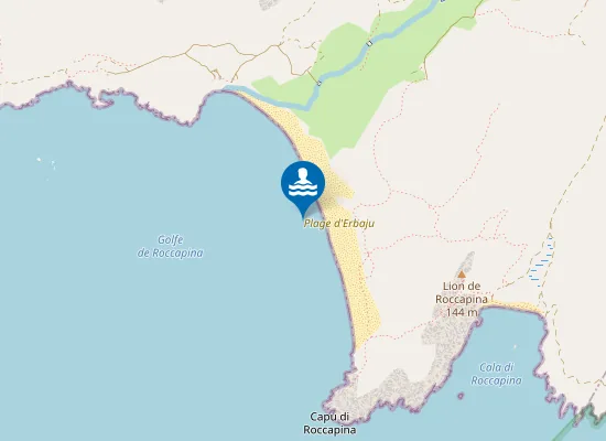 Map of Plage d'Erbaju