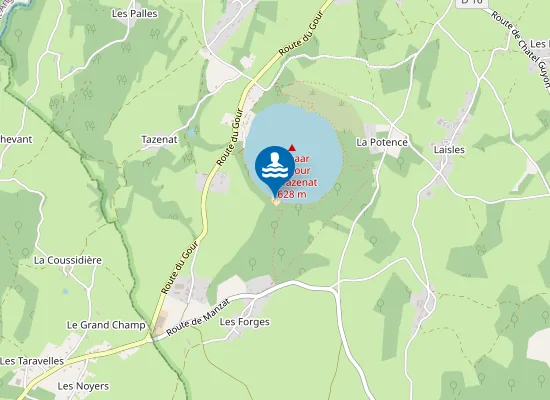 Map of Plage du Gour de Tazenat