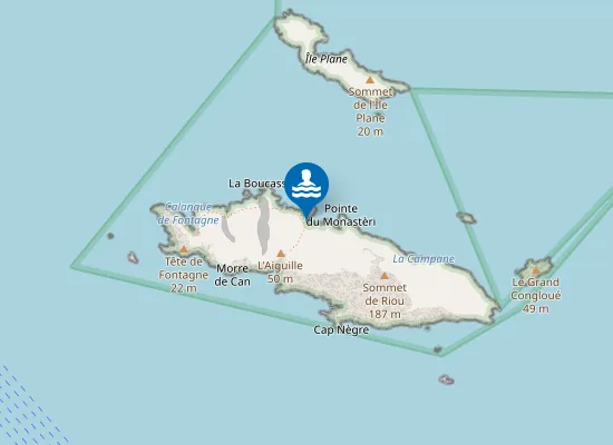 Map of Plage de l'Aiglon