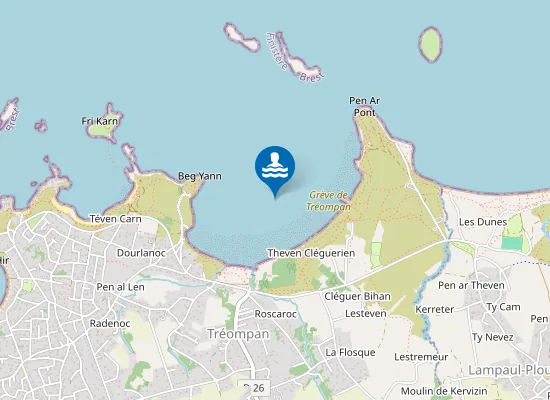 Map of Grève de Tréompan