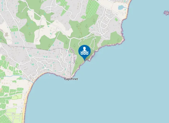 Map of Plage de la Garrigue