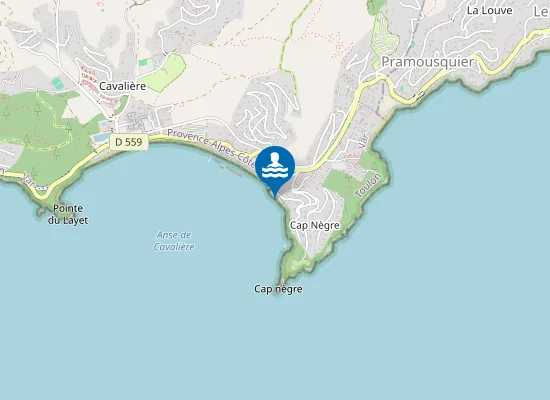 Map of Plage du Cap Nègre