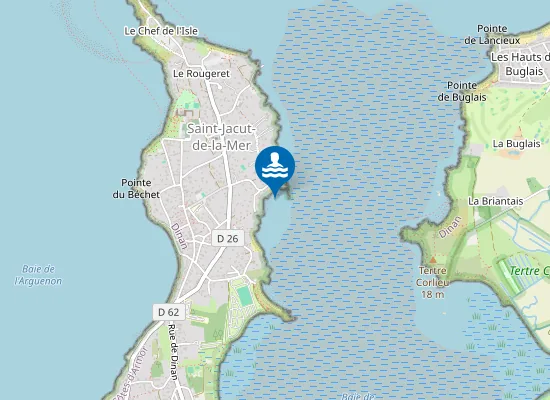 Map of Plage du Châtelet