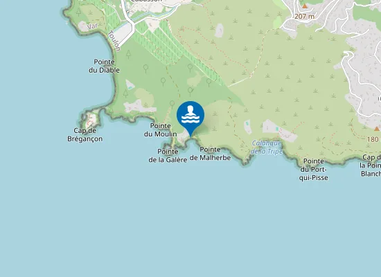 Map of Plage de la Reine Jeanne