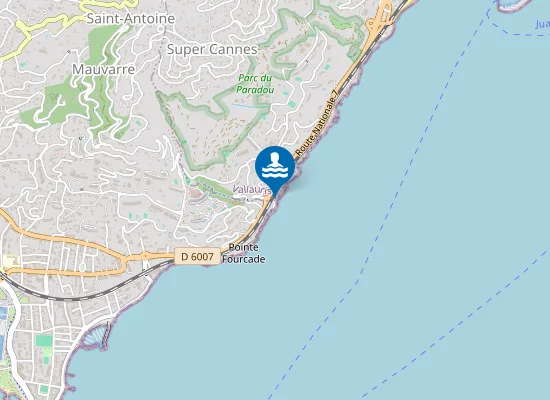 Map of Plage Naturiste de La Batterie
