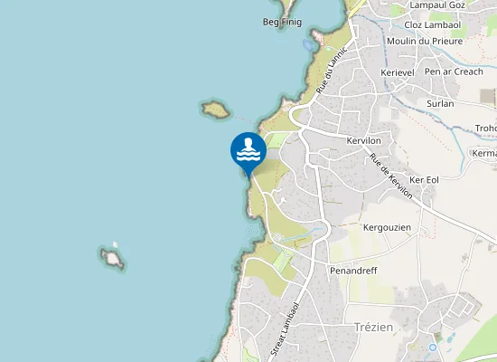 Map of Plage de Porskaolenn