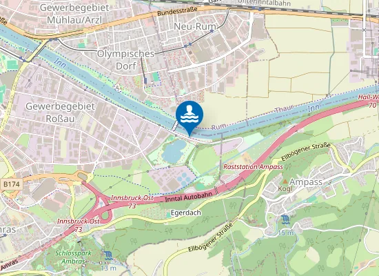 Map of Badesee Rossau, Ost