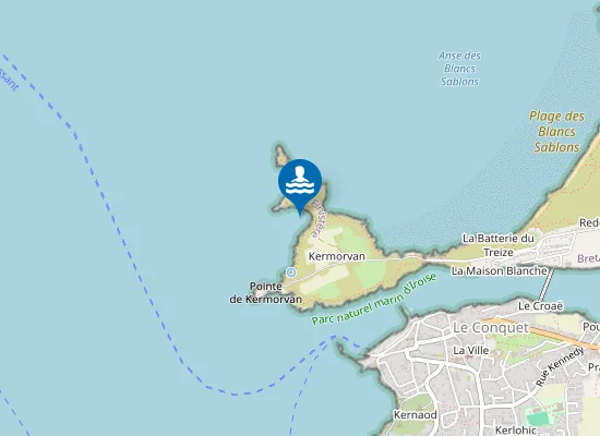 Map of Plage de Porz Pabu