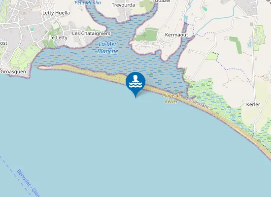 Map of Plage de Kerler