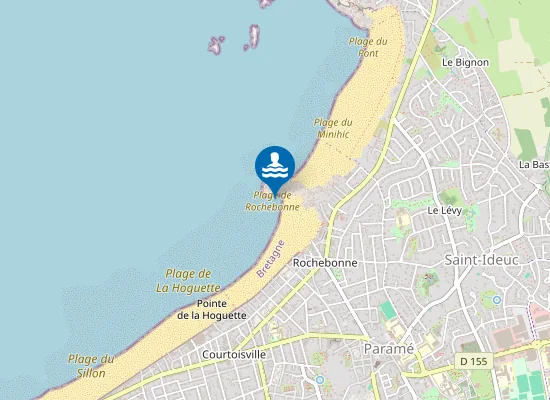 Map of Plage de Rochebonne