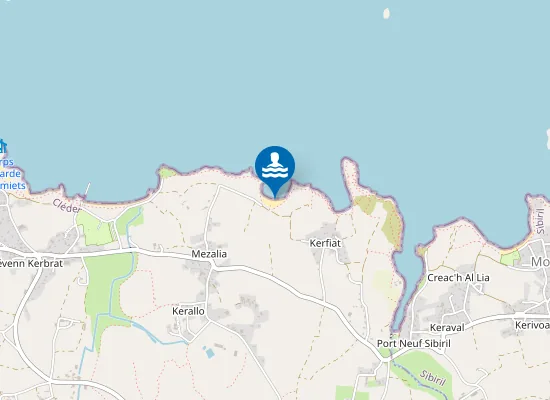 Map of Plage de Crac'h zu