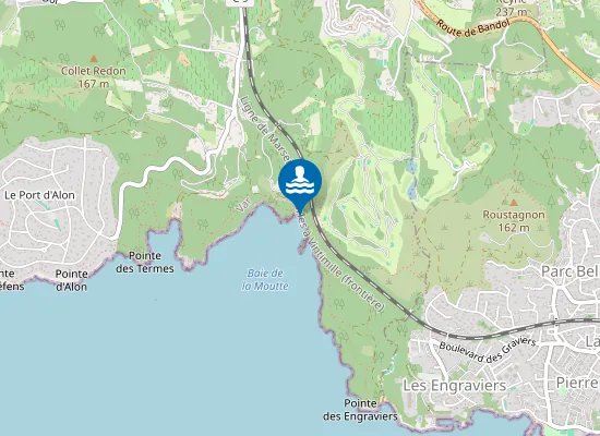 Map of Plage de la Moutte