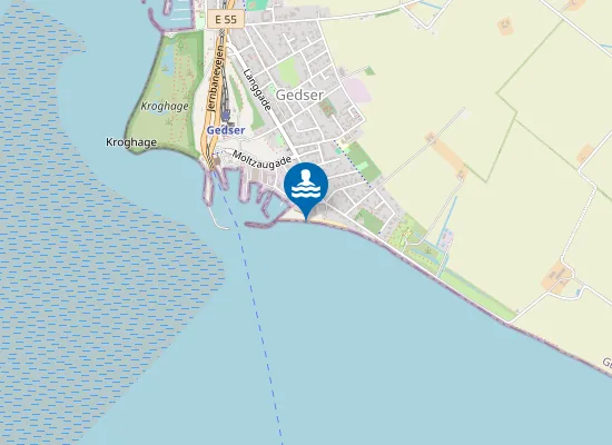 Map of GEDSER SYD, 100 M. FRA MOLEN