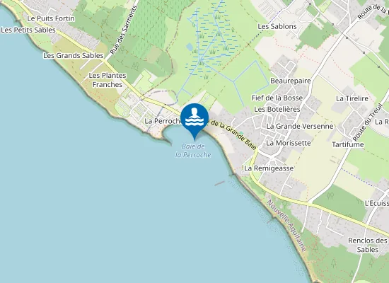Map of Plage de la Perroche