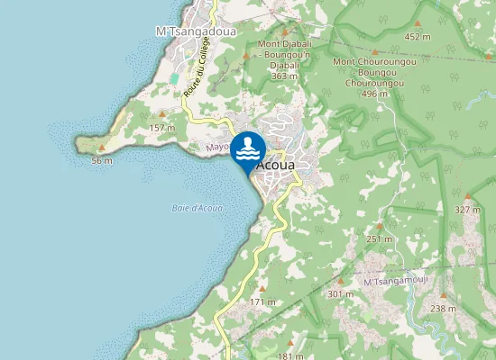 Map of Plage D'acoua - Fassgny Acoua