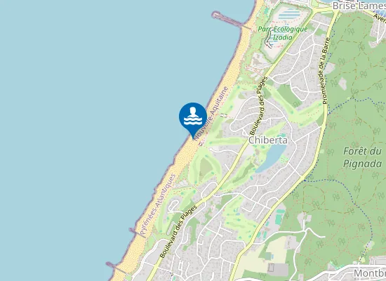 Map of Plage de l'Océan