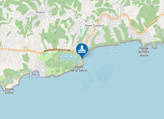Map of Plage des Salines