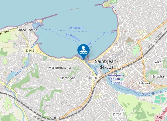 Map of Plage de Ciboure
