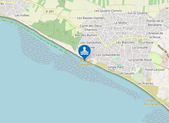 Map of Plage des Gollandières