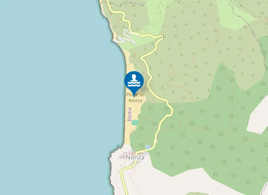 Map of Plage de Nonza