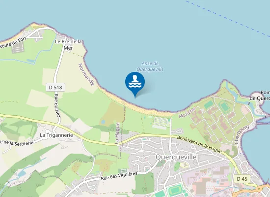 Map of Plage de Querqueville