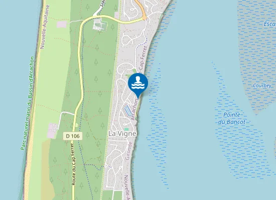 Map of Plage de la Vigne