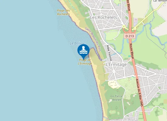 Map of Plage de L'Ermitage