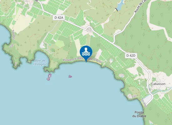 Map of Plage du  Grand Jardin