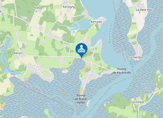 Map of Plage du Dré Hen