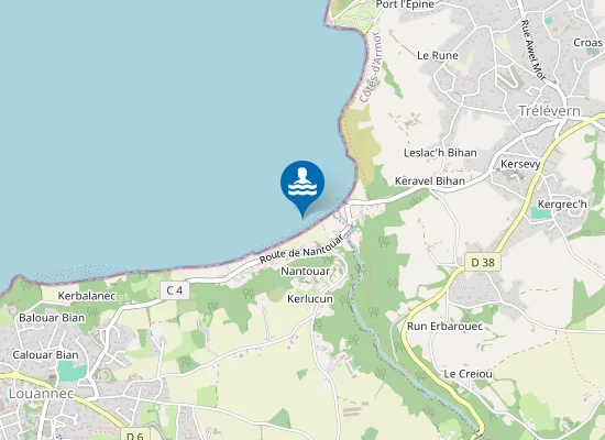 Map of Plage de Nantouar