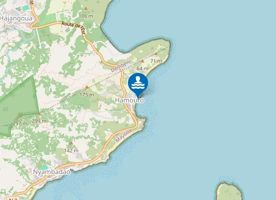 Map of Plage de Hamouro / M'Tsanga Hamouro