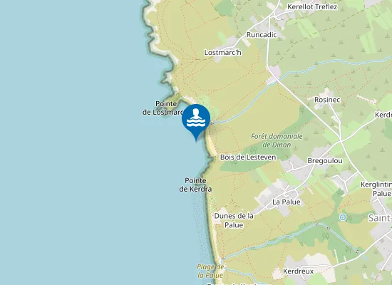 Map of Plage de Lost-Marc'h