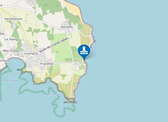 Map of Plage des Sables Rouges