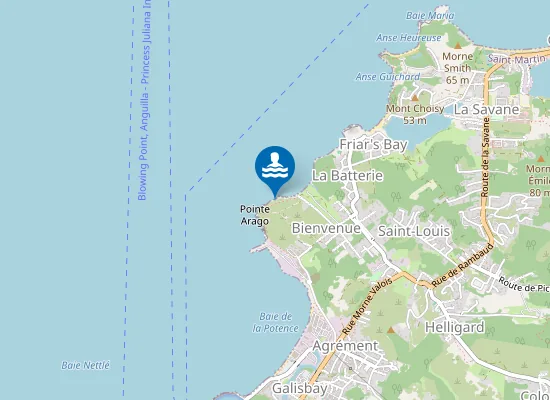 Map of Plage des Amoureux