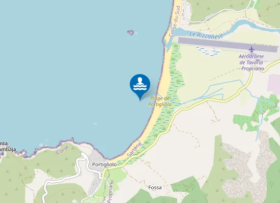 Map of Plage de Portigliolo