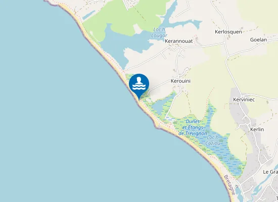 Map of Plage de Kerouini