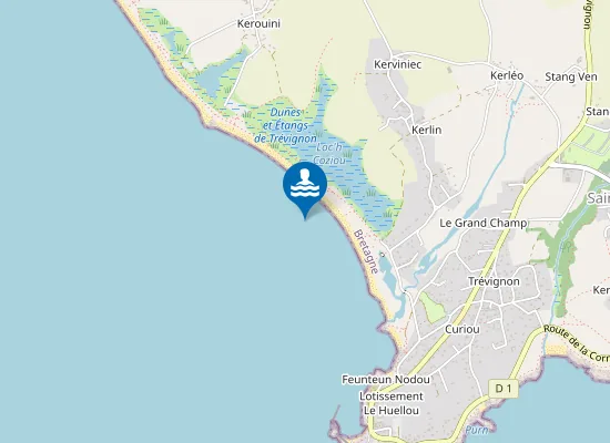 Map of Plage de Trévignon